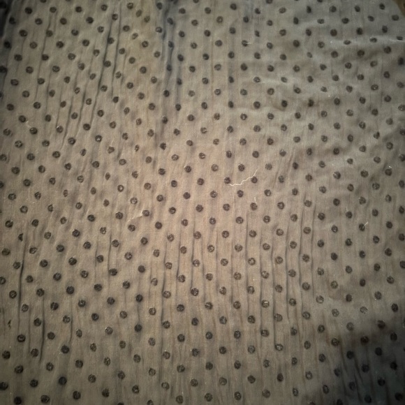 Zara Black on Black Polkadot Blouse — Size Large - Picture 2 of 3